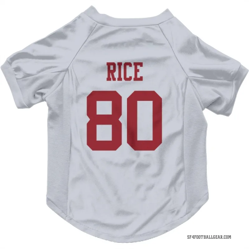 Jerry Rice  White San Francisco 49ers  Cat & Dog Pet Jersey