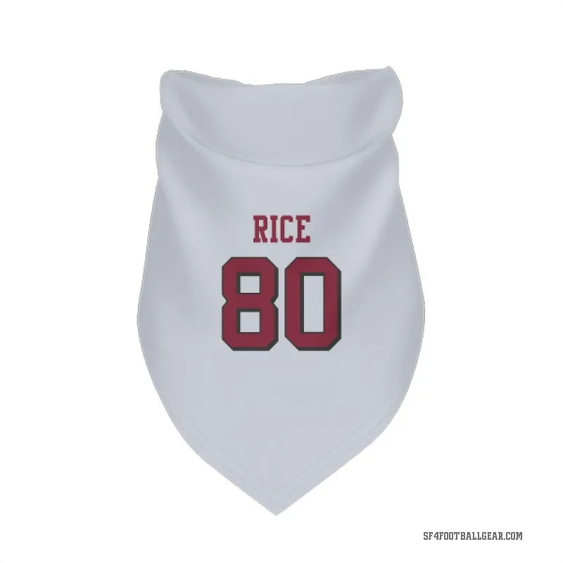 Jerry Rice  White San Francisco 49ers  Rush Cat & Dog Pet Bandana