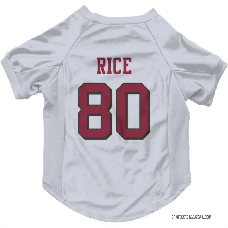 Jerry Rice  White San Francisco 49ers  Rush Cat & Dog Pet Jersey