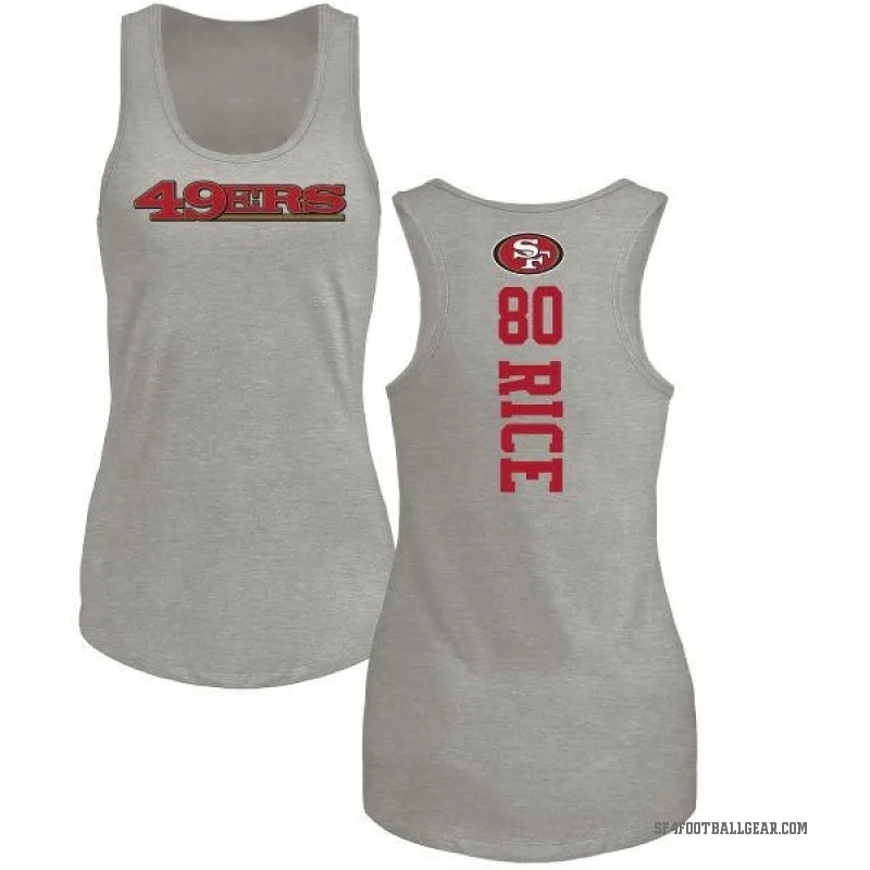 Jerry Rice Women's Ash San Francisco 49ers Backer Tank Top -