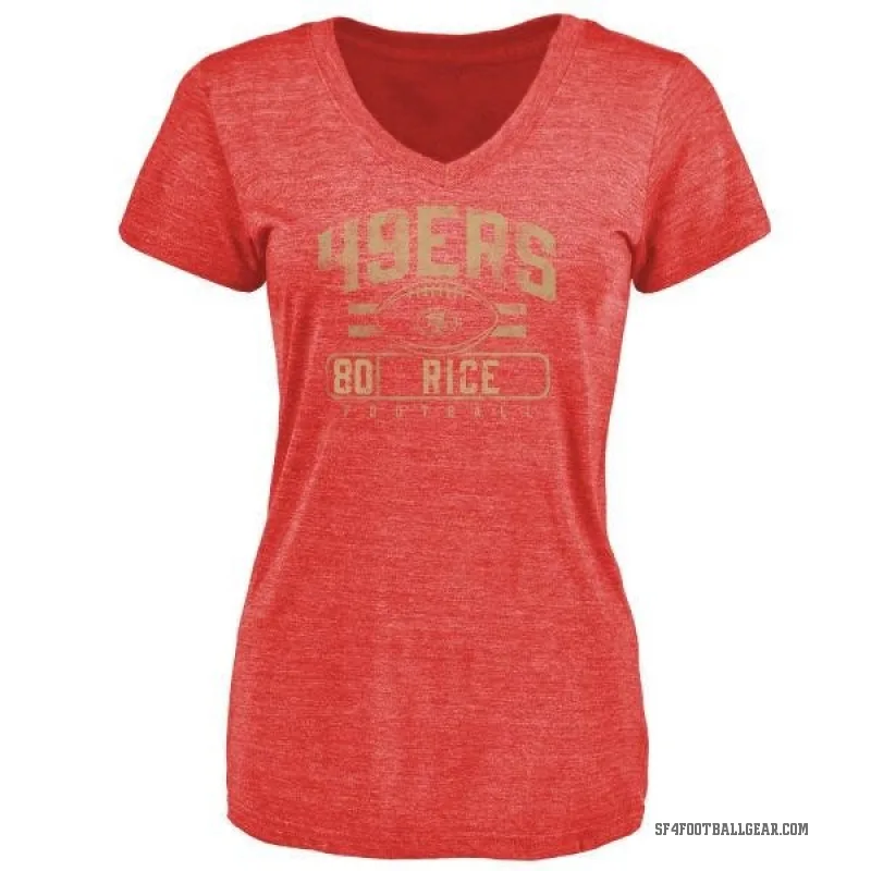 Jerry Rice Women's Red San Francisco 49ers Flanker T-Shirt -