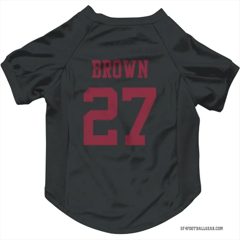 Ji'Ayir Brown  Black San Francisco 49ers  Cat & Dog Pet Jersey