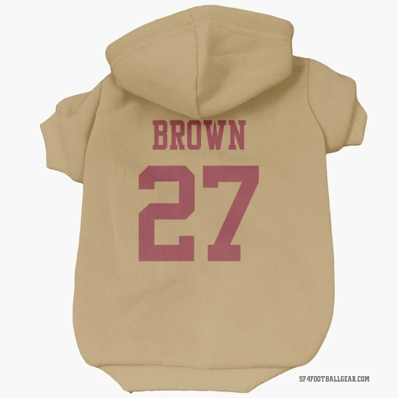 Ji'Ayir Brown  Gold San Francisco 49ers  Cat & Dog Pet Hoodie