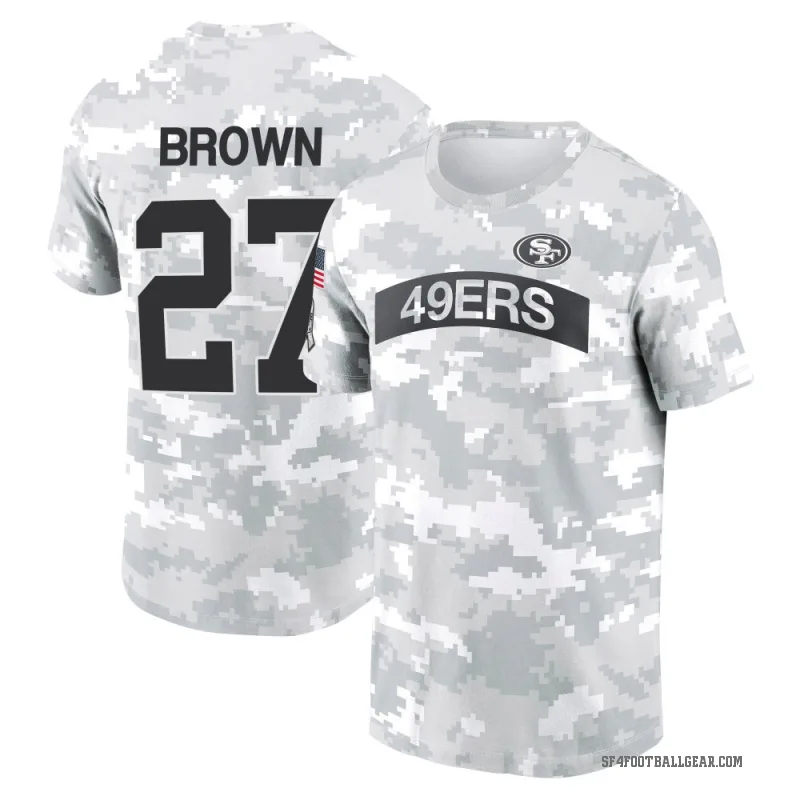 Ji'Ayir Brown Men's Brown San Francisco 49ers Arctic Camo 2024 Salute to Service Performance T-Shirt