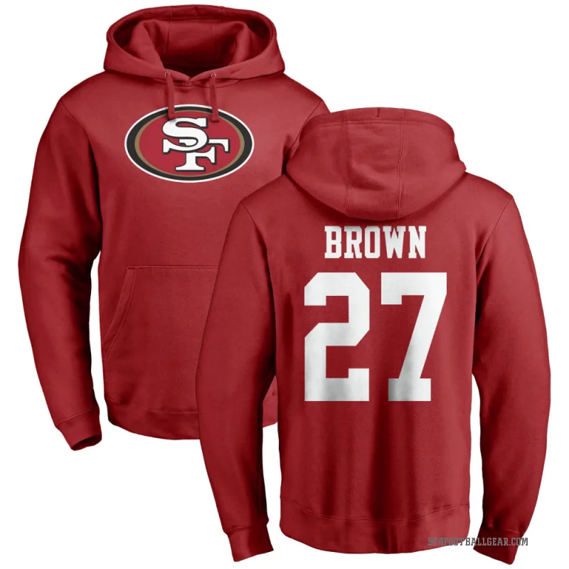 Ji'Ayir Brown Men's Red San Francisco 49ers Pro Line Logo Pullover Hoodie