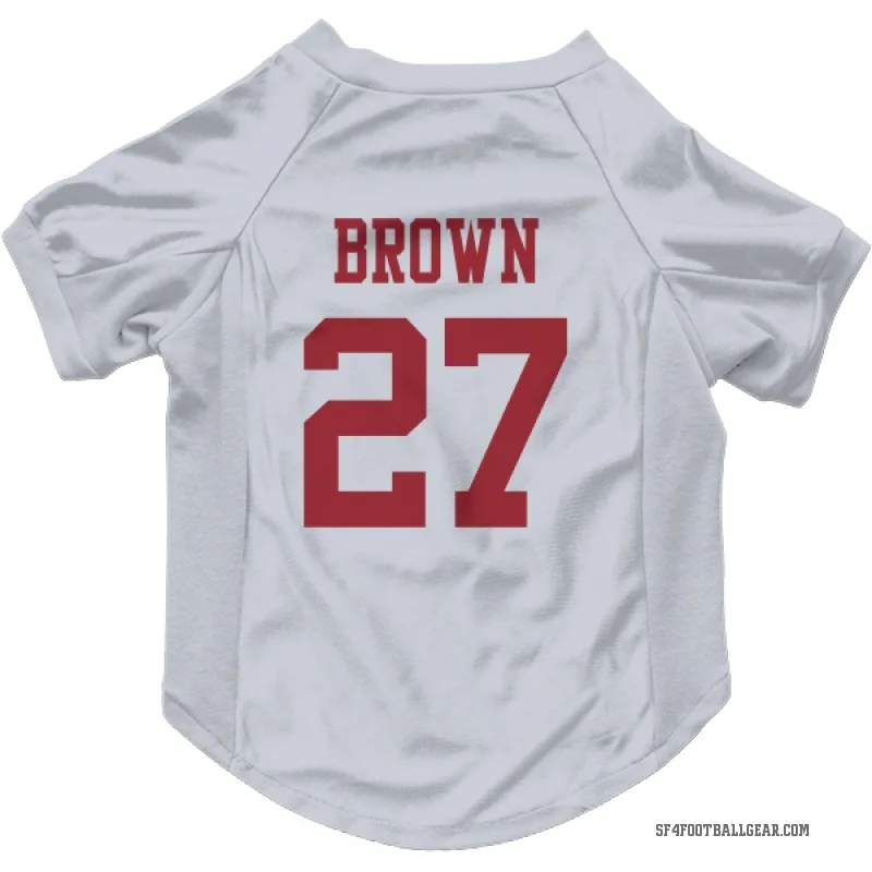 Ji'Ayir Brown  White San Francisco 49ers  Cat & Dog Pet Jersey