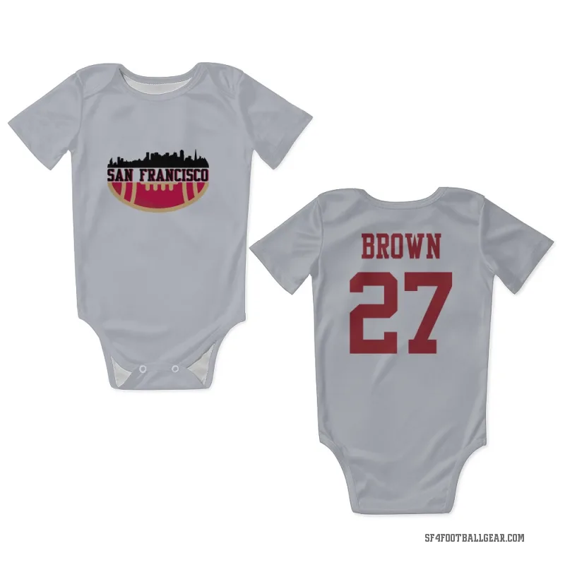 Ji'Ayir Brown  White San Francisco 49ers  Newborn & Infant Bodysuit