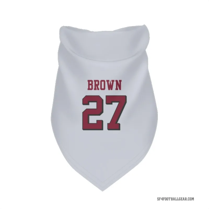 Ji'Ayir Brown  White San Francisco 49ers  Rush Cat & Dog Pet Bandana