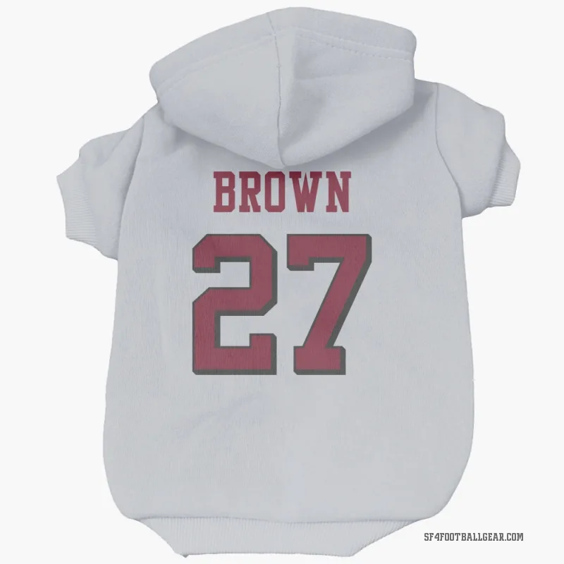 Ji'Ayir Brown  White San Francisco 49ers  Rush Cat & Dog Pet Hoodie