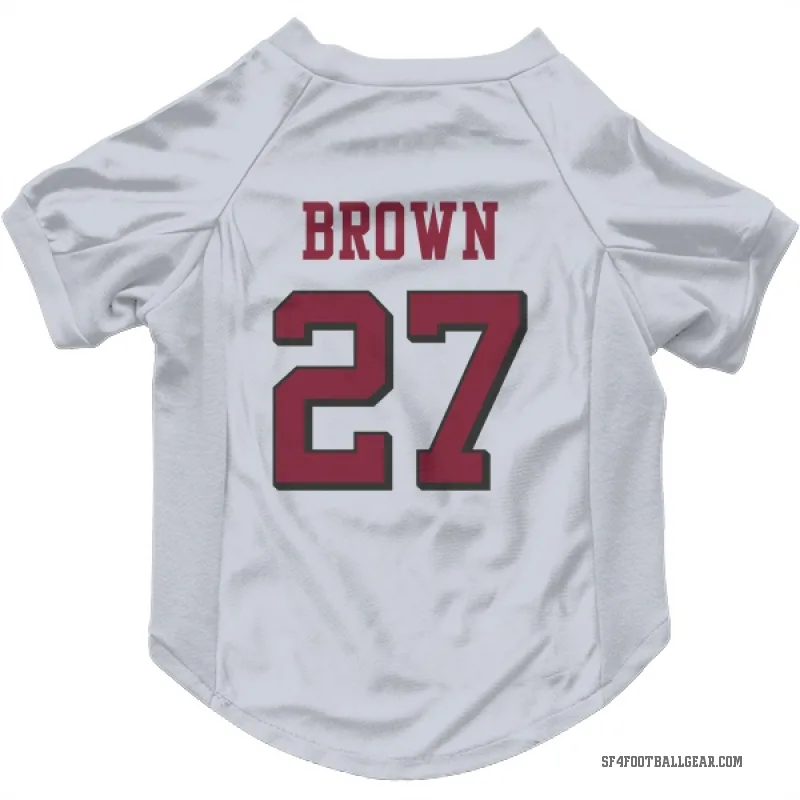 Ji'Ayir Brown  White San Francisco 49ers  Rush Cat & Dog Pet Jersey
