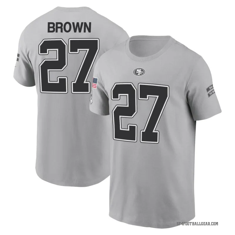 Ji'Ayir Brown Youth Brown San Francisco 49ers Gray 2024 Salute to Service T-Shirt