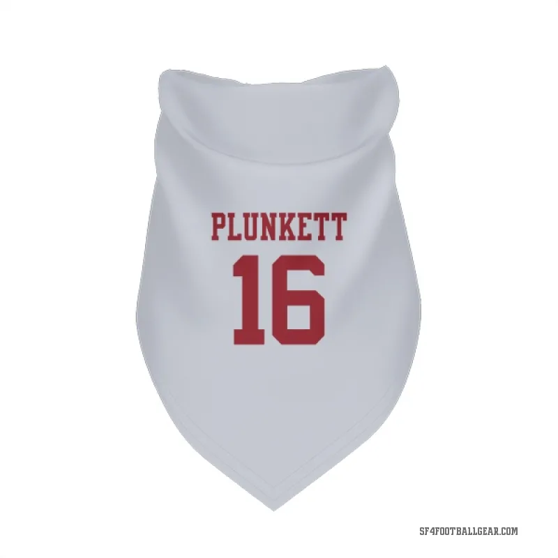 Jim Plunkett  White San Francisco 49ers  Cat & Dog Pet Bandana