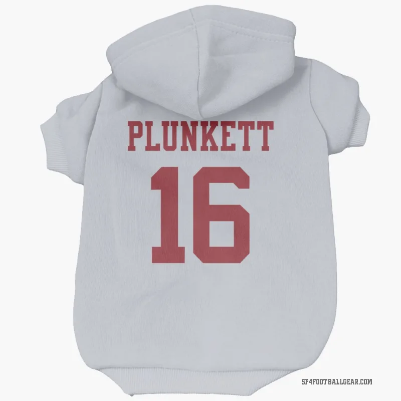 Jim Plunkett  White San Francisco 49ers  Cat & Dog Pet Hoodie