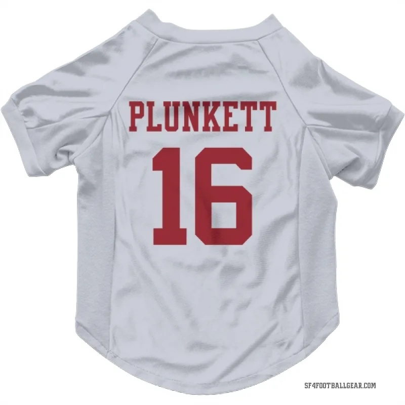Jim Plunkett  White San Francisco 49ers  Cat & Dog Pet Jersey