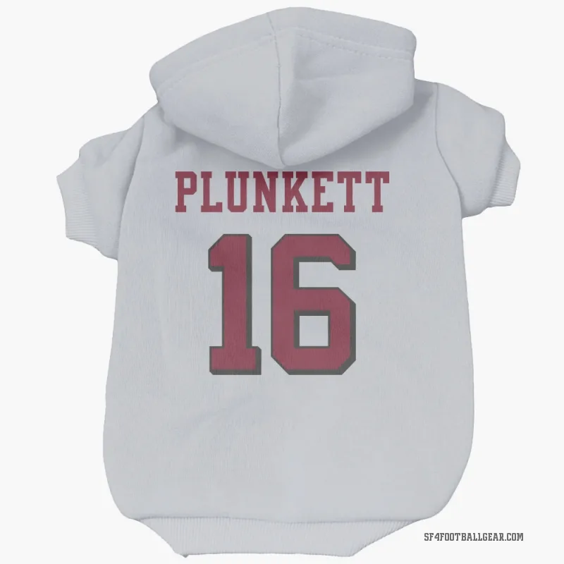 Jim Plunkett  White San Francisco 49ers  Rush Cat & Dog Pet Hoodie