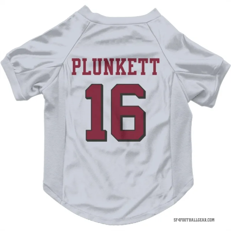 Jim Plunkett  White San Francisco 49ers  Rush Cat & Dog Pet Jersey