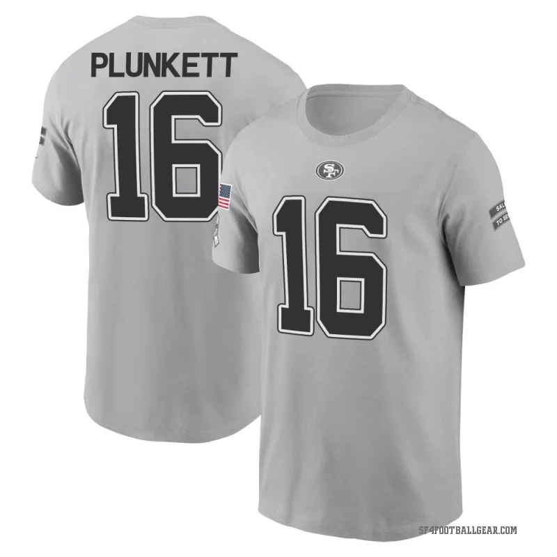 Jim Plunkett Youth Gray San Francisco 49ers 2024 Salute to Service T-Shirt