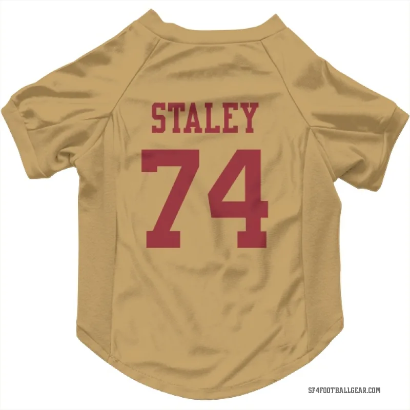 Joe Staley  Gold San Francisco 49ers  Cat & Dog Pet Jersey