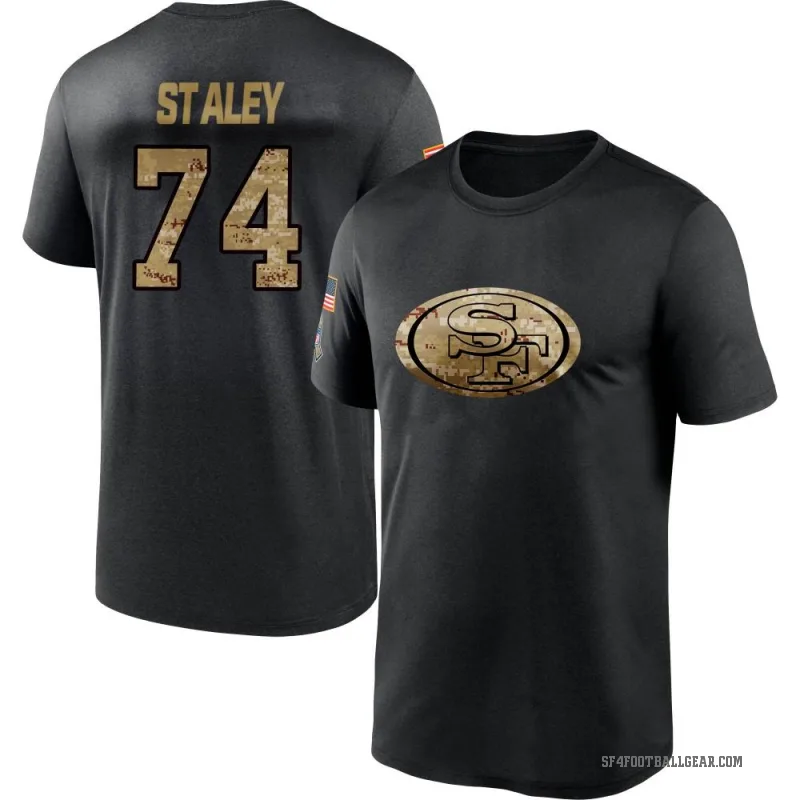 Joe Staley Men's Black San Francisco 49ers 2020 Salute To Service Performance T-Shirt
