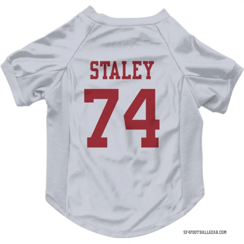 Joe Staley  White San Francisco 49ers  Cat & Dog Pet Jersey