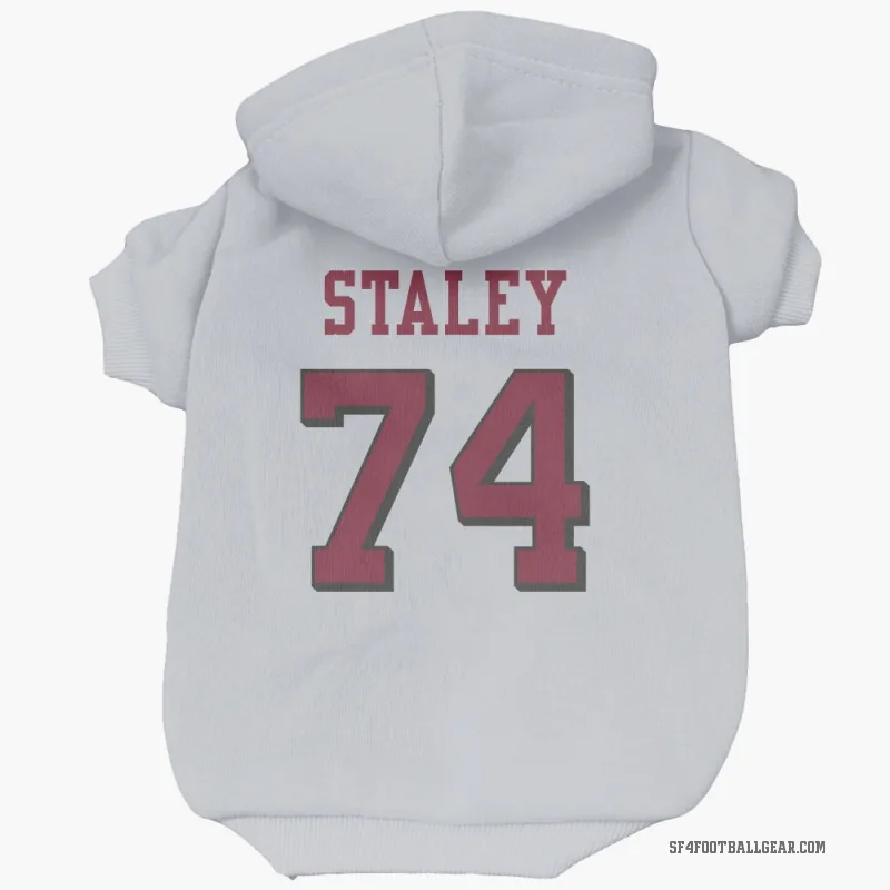 Joe Staley  White San Francisco 49ers  Rush Cat & Dog Pet Hoodie