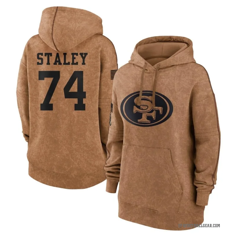Joe Staley Women's Brown San Francisco 49ers 2023 Salute To Service Pullover Hoodie