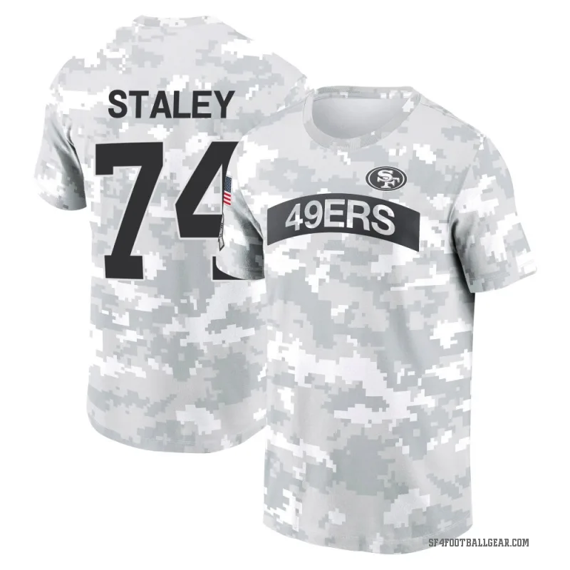 Joe Staley Youth Camo San Francisco 49ers Arctic 2024 Salute to Service Performance T-Shirt