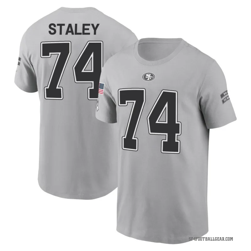 Joe Staley Youth Gray San Francisco 49ers 2024 Salute to Service T-Shirt