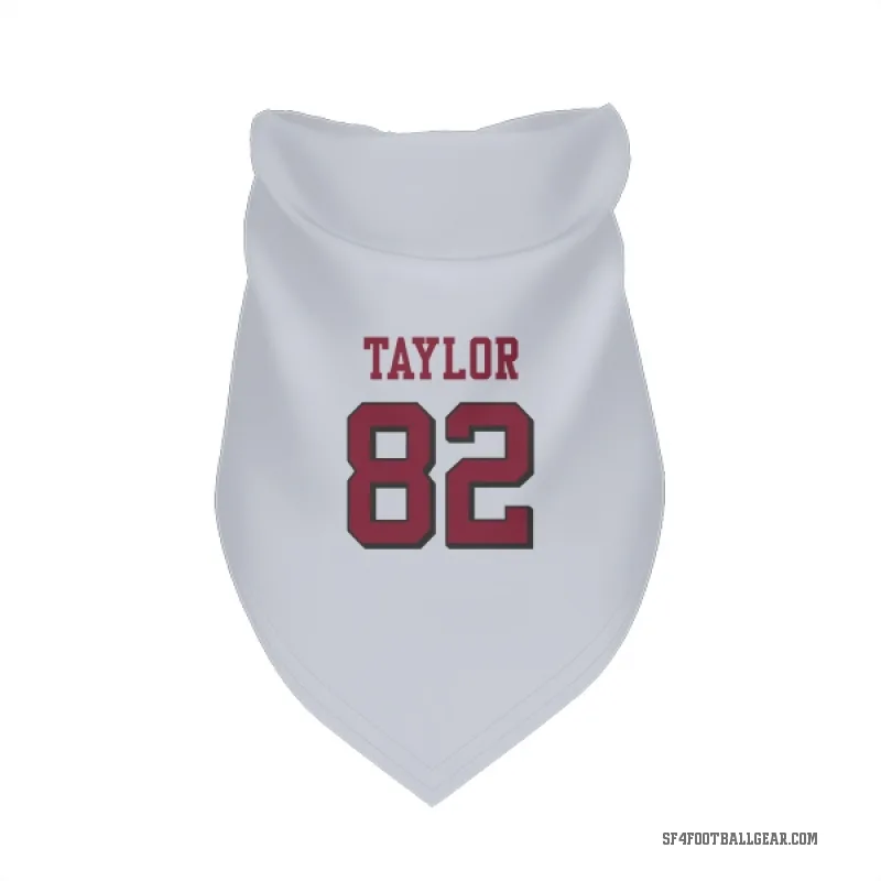 John Taylor  White San Francisco 49ers  Rush Cat & Dog Pet Bandana