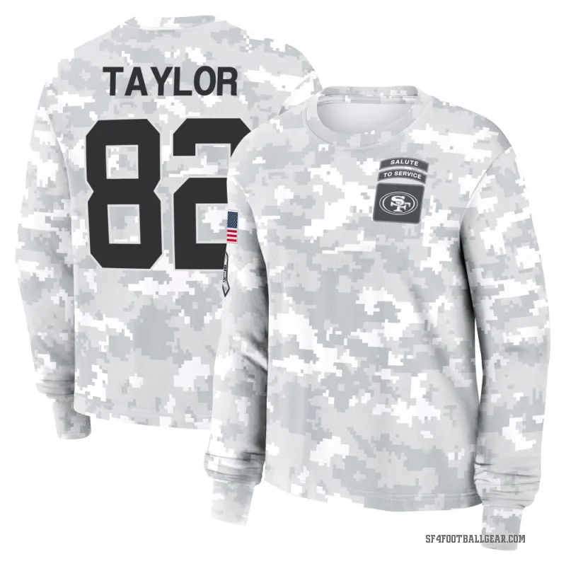 John Taylor Women's Camo San Francisco 49ers Arctic 2024 Salute to Service Long Sleeve T-Shirt