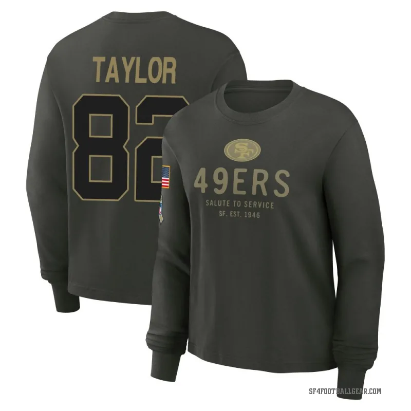 John Taylor Women's Green San Francisco 49ers Dark/ 2025 Salute to Service Sideline Long Sleeve T-Shirt