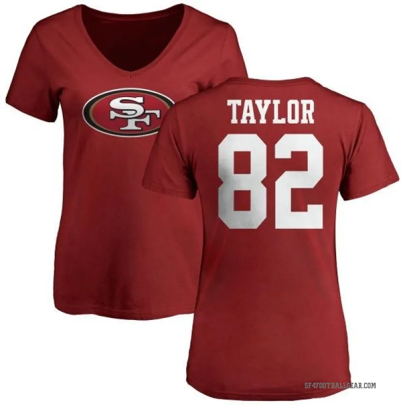 John Taylor Women's Red San Francisco 49ers Logo Slim Fit T-Shirt -