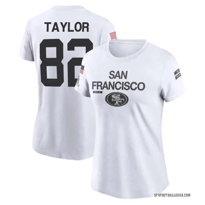 John Taylor Women's White San Francisco 49ers 2024 Salute to Service Performance T-Shirt