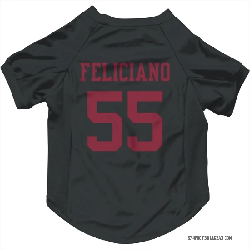 Jon Feliciano  Black San Francisco 49ers  Cat & Dog Pet Jersey
