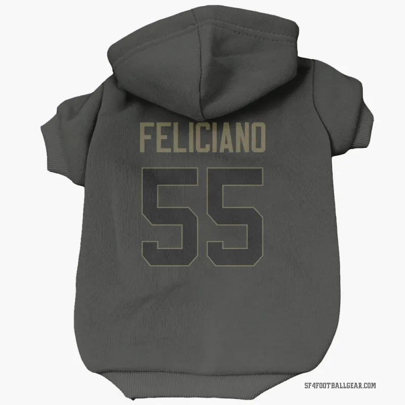Jon Feliciano  Black San Francisco 49ers  Service Cat & Dog Pet Hoodie
