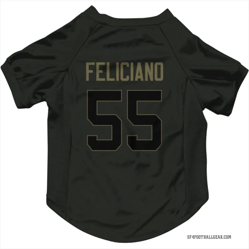 Jon Feliciano  Black San Francisco 49ers  Service Cat & Dog Pet Jersey