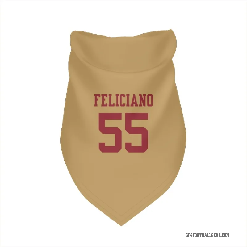 Jon Feliciano  Gold San Francisco 49ers  Cat & Dog Pet Bandana