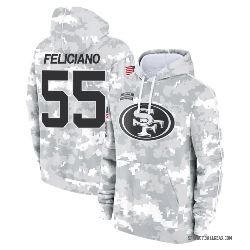 Jon Feliciano Men's Camo San Francisco 49ers Arctic 2024 Salute to Service Club Fleece Pullover Hoodie
