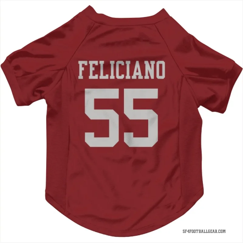Jon Feliciano  Scarlet San Francisco 49ers  Cat & Dog Pet Jersey