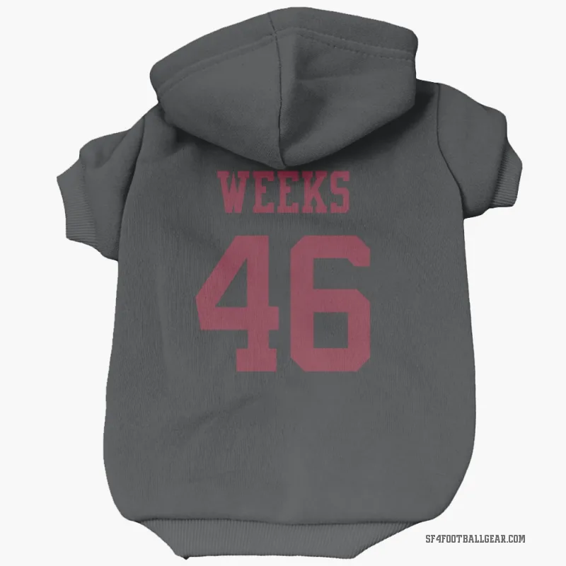Jon Weeks  Black San Francisco 49ers  Cat & Dog Pet Hoodie
