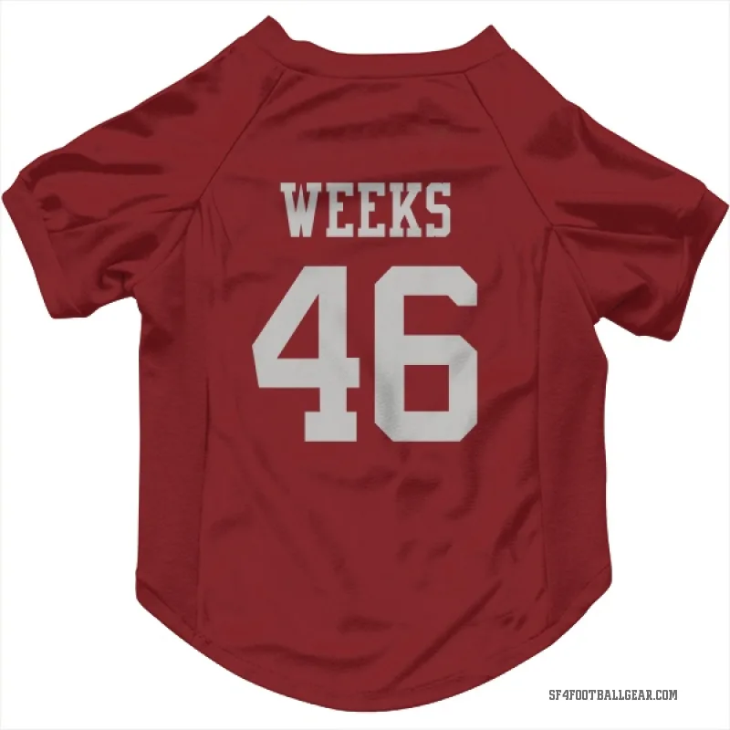 Jon Weeks  Scarlet San Francisco 49ers  Cat & Dog Pet Jersey