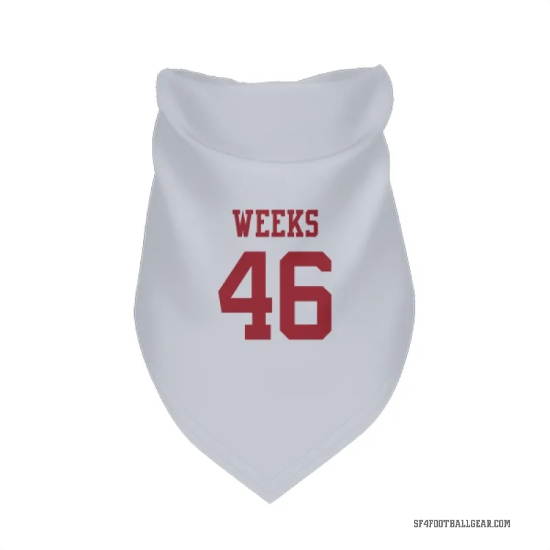 Jon Weeks  White San Francisco 49ers  Cat & Dog Pet Bandana