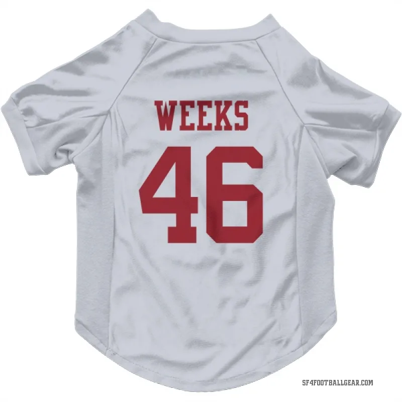 Jon Weeks  White San Francisco 49ers  Cat & Dog Pet Jersey