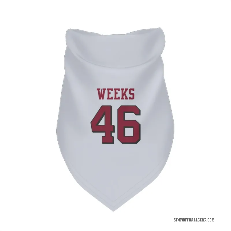 Jon Weeks  White San Francisco 49ers  Rush Cat & Dog Pet Bandana