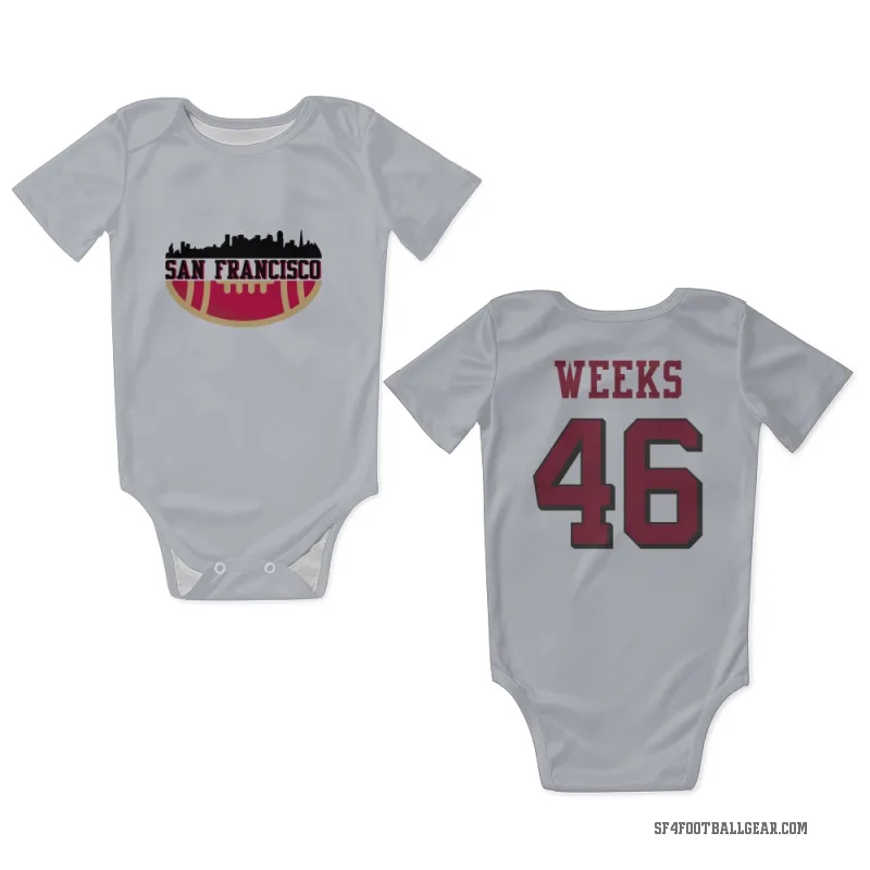 Jon Weeks  White San Francisco 49ers  Rush Newborn & Infant Bodysuit