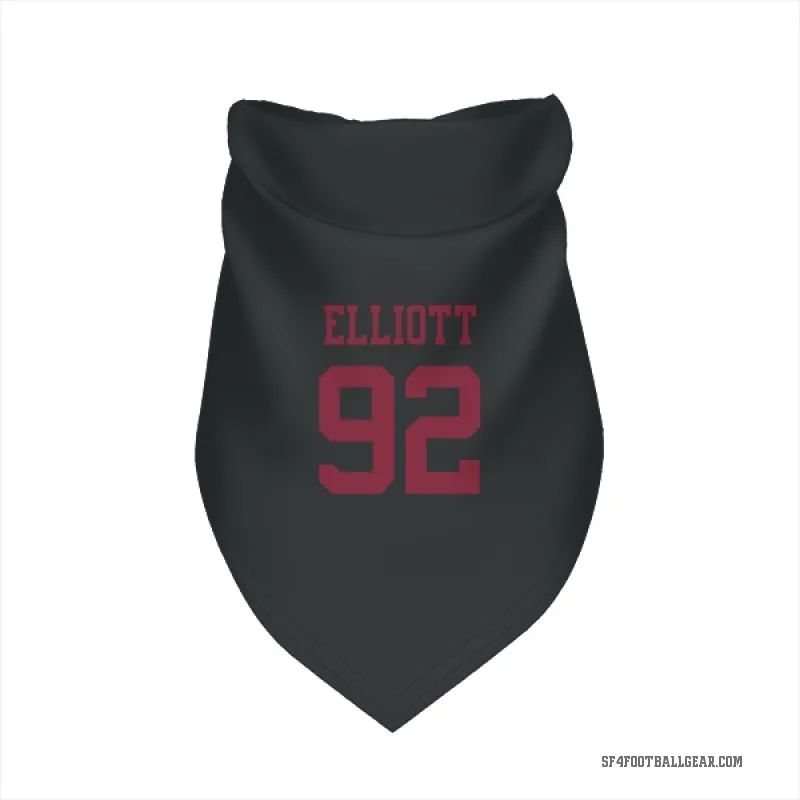 Jordan Elliott  Black San Francisco 49ers  Cat & Dog Pet Bandana