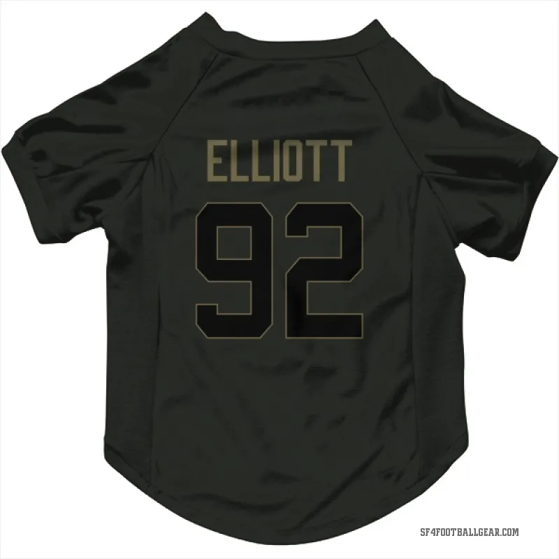 Jordan Elliott  Black San Francisco 49ers  Service Cat & Dog Pet Jersey