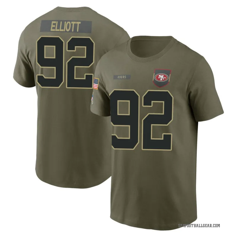 Jordan Elliott Men's Olive San Francisco 49ers 2025 Salute to Service T-Shirt