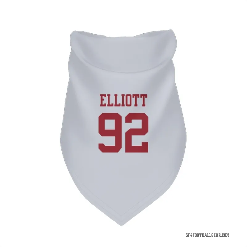 Jordan Elliott  White San Francisco 49ers  Cat & Dog Pet Bandana