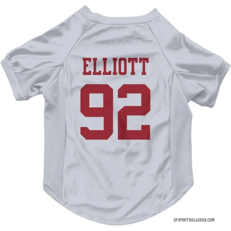 Jordan Elliott  White San Francisco 49ers  Cat & Dog Pet Jersey